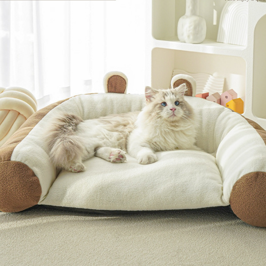 SnuggleBear - Cozy Cat Cuddle Sofa